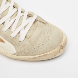 Pre Owned Golden Goose Multicolor Leather and Suede leopard Print Sky Star High Top Sneakers Size 39