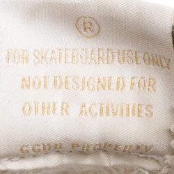 Pre Owned Golden Goose White Leather Superstar Feather Embroidered Sneakers Size 40