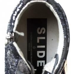 Golden Goose Grey Glitter And Suede High Top Sneakers Size 37
