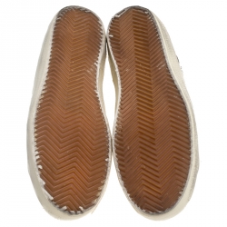 Pre Owned Golden Goose White/Silver Leather and Suede Superstar Lace Up Sneakers Size 39