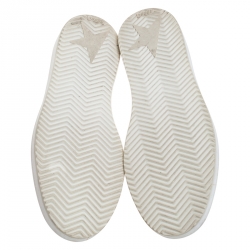 Pre Owned Golden Goose White/Pink Leather and Calfhair Trim Tennis Low Top Sneakers Size 39