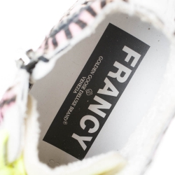 Pre Owned Golden Goose Multicolor Zebra Print Pony Hair And Suede Francy Sneakers Size 38