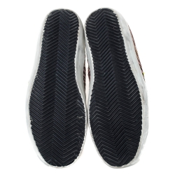 Pre Owned Golden Goose Multicolor Zebra Print Pony Hair And Suede Francy Sneakers Size 38