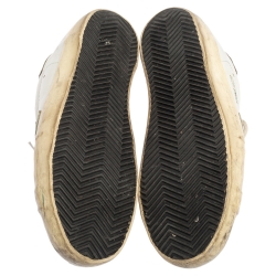 Pre Owned Golden Goose White Leather Superstar Low Top Sneakers Size 39