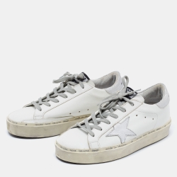 Pre Owned Golden Goose White Leather Superstar Low Top Sneakers Size 38