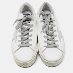 Pre Owned Golden Goose White Leather Superstar Low Top Sneakers Size 38