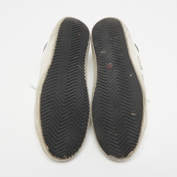 Pre Owned Golden Goose White Leather and Suede Low Top Sneakers Size 39