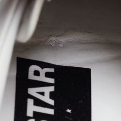 Pre Owned Golden Goose White/Silver Leather and Glitter Purestar Sneakers Size 36