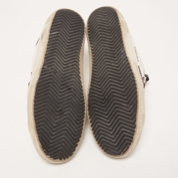 Pre Owned Golden Goose White Leather Superstar Sneakers Size 38