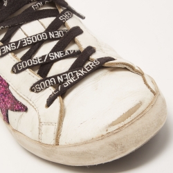 Pre Owned Golden Goose White Leather Superstar Sneakers Size 38