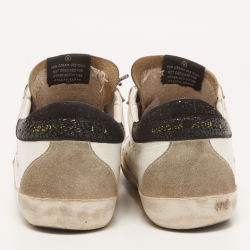 Pre Owned Golden Goose White Leather Superstar Sneakers Size 38