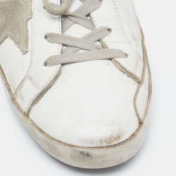 Golden Goose White/Grey Leather Superstar Sneakers Size 41