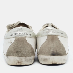 Golden Goose White/Grey Leather Superstar Sneakers Size 41
