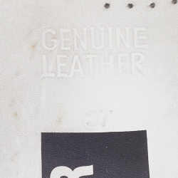 Pre Owned Golden Goose Silver/Grey Glitter and Suede Hi Star Low-Top Sneakers Size 37