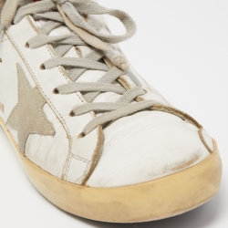 Golden Goose White Leather Superstar Low Top Sneakers Size 39