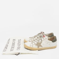 Golden Goose White Leather Superstar Low Top Sneakers Size 39