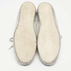 Pre Owned Golden Goose White Leather Superstar Sneakers Size 41