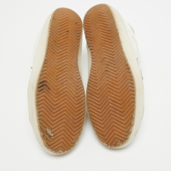 Pre Owned Golden Goose White Leather Superstar Sneakers Size 37