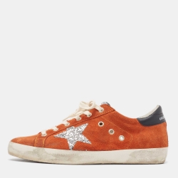 Orange Suede Superstar Sneakers