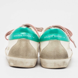 Pre Owned Golden Goose White Leather Superstar Sneakers Size 39