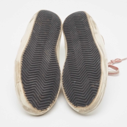 Pre Owned Golden Goose White Leather Superstar Sneakers Size 39