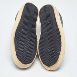 Pre Owned Golden Goose Black Leather Super Star Lace Up Mule Sneakers Size 40