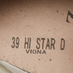 Pre Owned Golden Goose White Leather Hi Star Low Top Sneakers Size 39