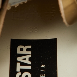 Pre Owned Golden Goose Gold/Pink Leather and Suede Superstar Sneakers Size 39