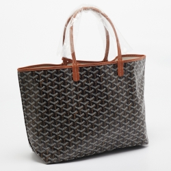 Pre Owned Goyard Brown Goyardine Coated Canvas and Leather Saint Louis PM Tote