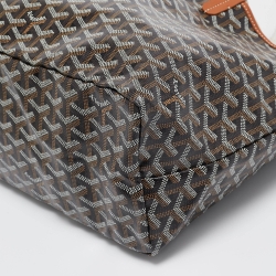 Pre Owned Goyard Brown Goyardine Coated Canvas and Leather Saint Louis PM Tote