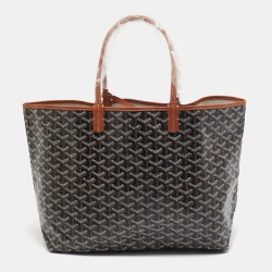 Pre Owned Goyard Brown Goyardine Coated Canvas and Leather Saint Louis PM Tote