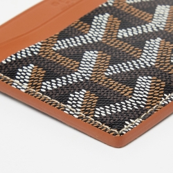 Goyard Brown Goyardine Coated Canvas and Leather Saint Sulpice Card Holder