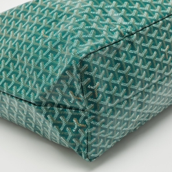 Pre Owned Goyard Green Goyardine Coated Canvas and Leather Saint Louis GM Tote