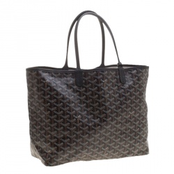 Pre Owned Goyard Black Coated Canvas Saint Louis PM Tote