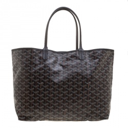 Pre Owned Goyard Black Coated Canvas Saint Louis PM Tote