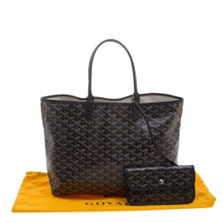 Pre Owned Goyard Black Coated Canvas Saint Louis PM Tote