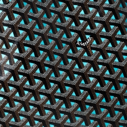 Pre Owned Goyard Blue/Black Goyardine Coated Canvas St. Louis GM Tote