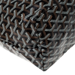 Pre Owned Goyard Black Goyardine Coated Canvas St. Louis PM Tote 