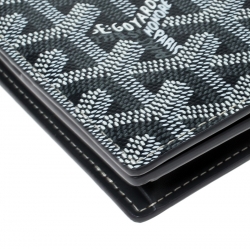 Goyard Goyardine Grey Coated Canvas Flap Continental Wallet