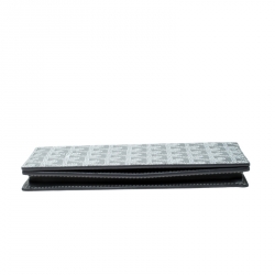Goyard Goyardine Grey Coated Canvas Flap Continental Wallet