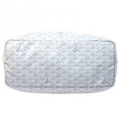Pre Owned Goyard White Goyardine Coated Canvas St. Louis PM Tote