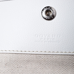 Pre Owned Goyard White Goyardine Coated Canvas St. Louis PM Tote