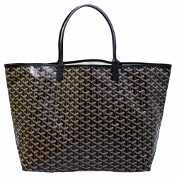 Pre Owned Goyard Brown Goyardine Coated Canvas St. Louis GM Tote