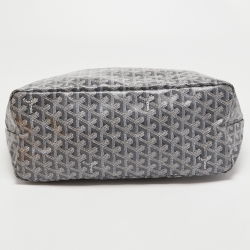 Pre Owned Goyard Grey Goyardine Coated Canvas and Leather Saint Louis PM Tote