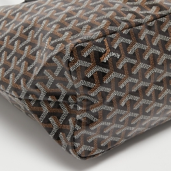 Pre Owned Goyard Black Goyardine Coated Canvas and Leather Saint Louis PM Tote