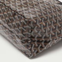 Pre Owned Goyard Black Goyardine Coated Canvas and Leather Saint Louis PM Tote