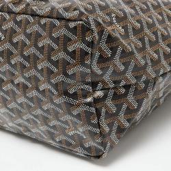 Pre Owned Goyard Black Goyardine Coated Canvas and Leather Saint Louis PM Tote