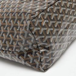 Pre Owned Goyard Black Goyardine Coated Canvas and Leather Saint Louis PM Tote