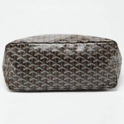 Pre Owned Goyard Black Goyardine Coated Canvas and Leather Saint Louis PM Tote