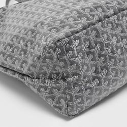 Pre Owned Goyard Grey Goyardine Coated Canvas and Leather Saint Louis PM Tote